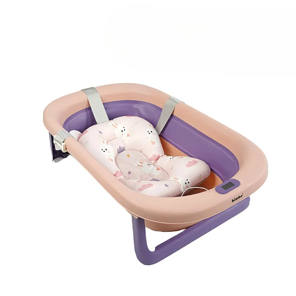 Ванночка дитяча складна Bimbo з термометром та подушкою від 0 до 3 років (322)