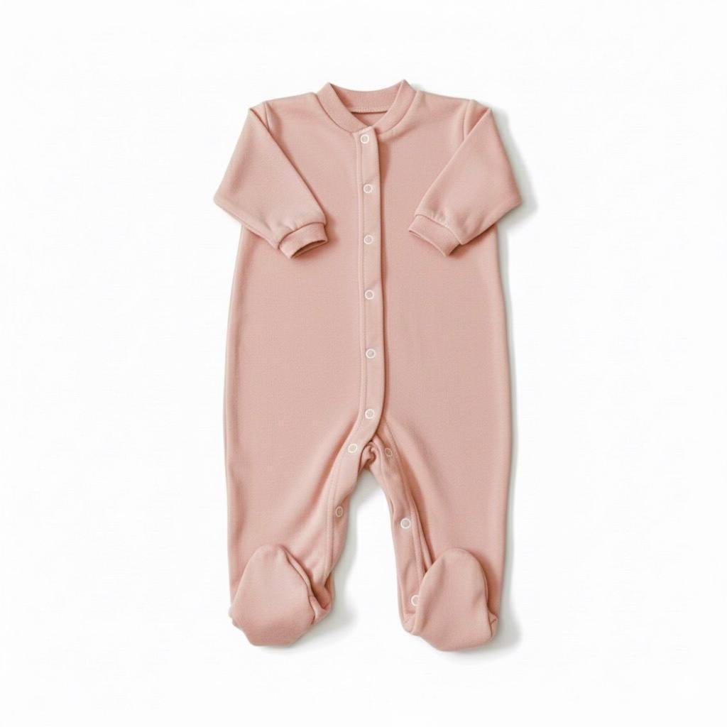 Чоловічок дитячий бавовняний для дівчинки р. 74 Пудровий