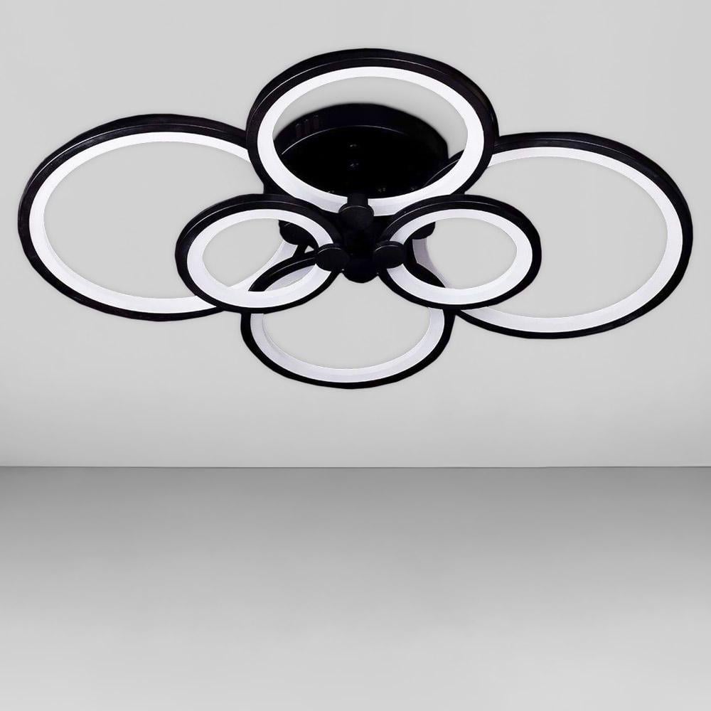 Люстра стельова світлодіодна Light House SL-18184/2/2/2 BK 192W Dimmer 3000-6000К 130х780х570 мм Чорний Люстра стельова світлодіодна Light House SL-18184/2/2/2 BK 192W Dimmer 3000-6000К 130х780х570 мм Чорний