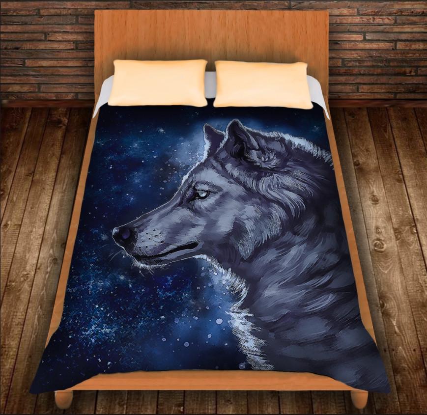 Плед с 3D принтом Wolf Cosmic 150х200 см (epi_0338)