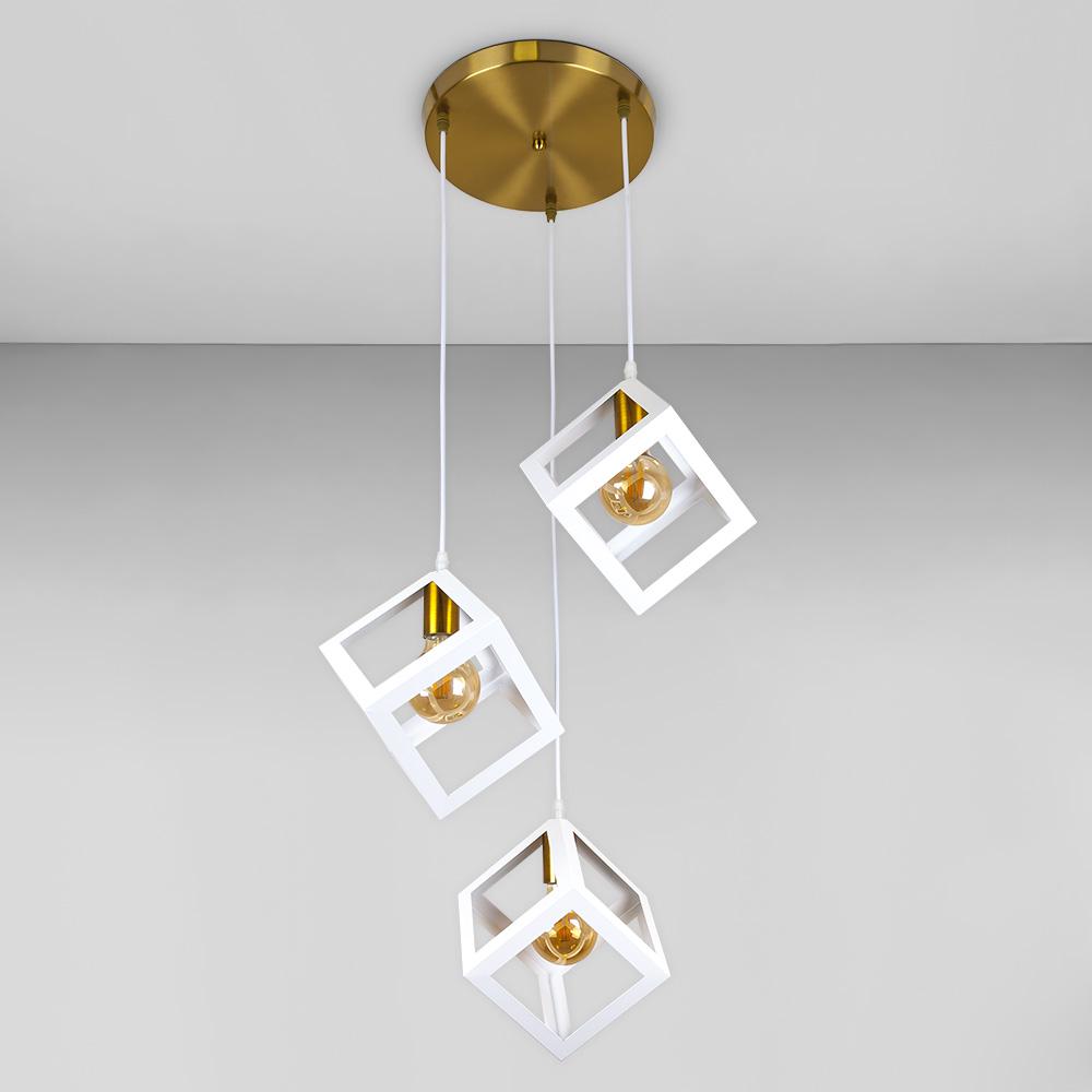 Люстра подвесная лофт Light House LS-17198F-3 BRZ/WH 300 Бронзовый/Белый