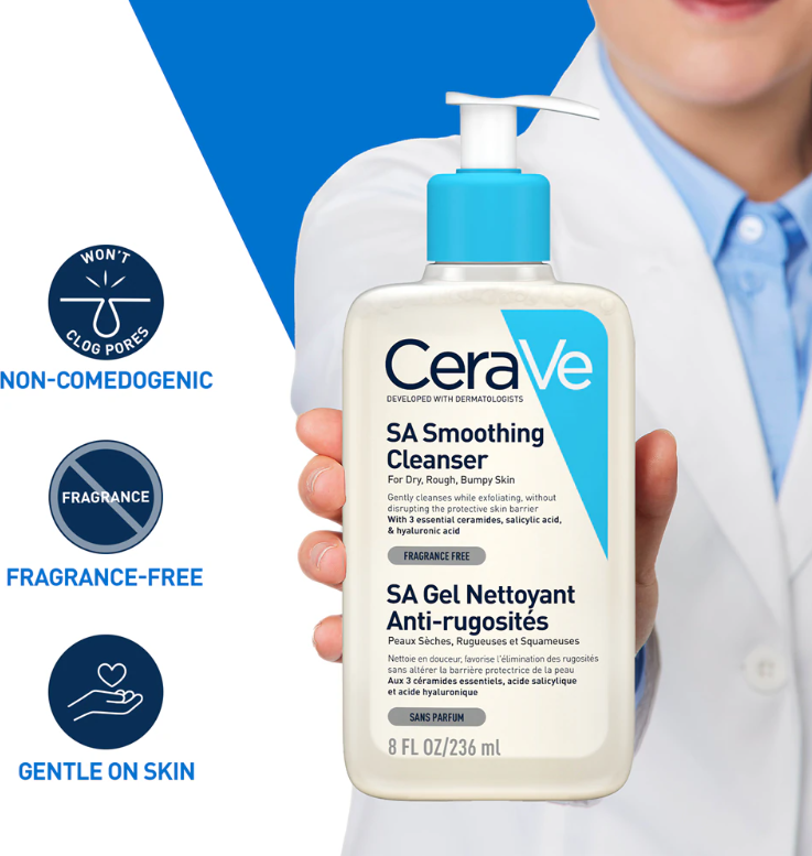 ᐉ Гель для обличчя очищувальний CeraVe SA Smoothing Cleanser 236