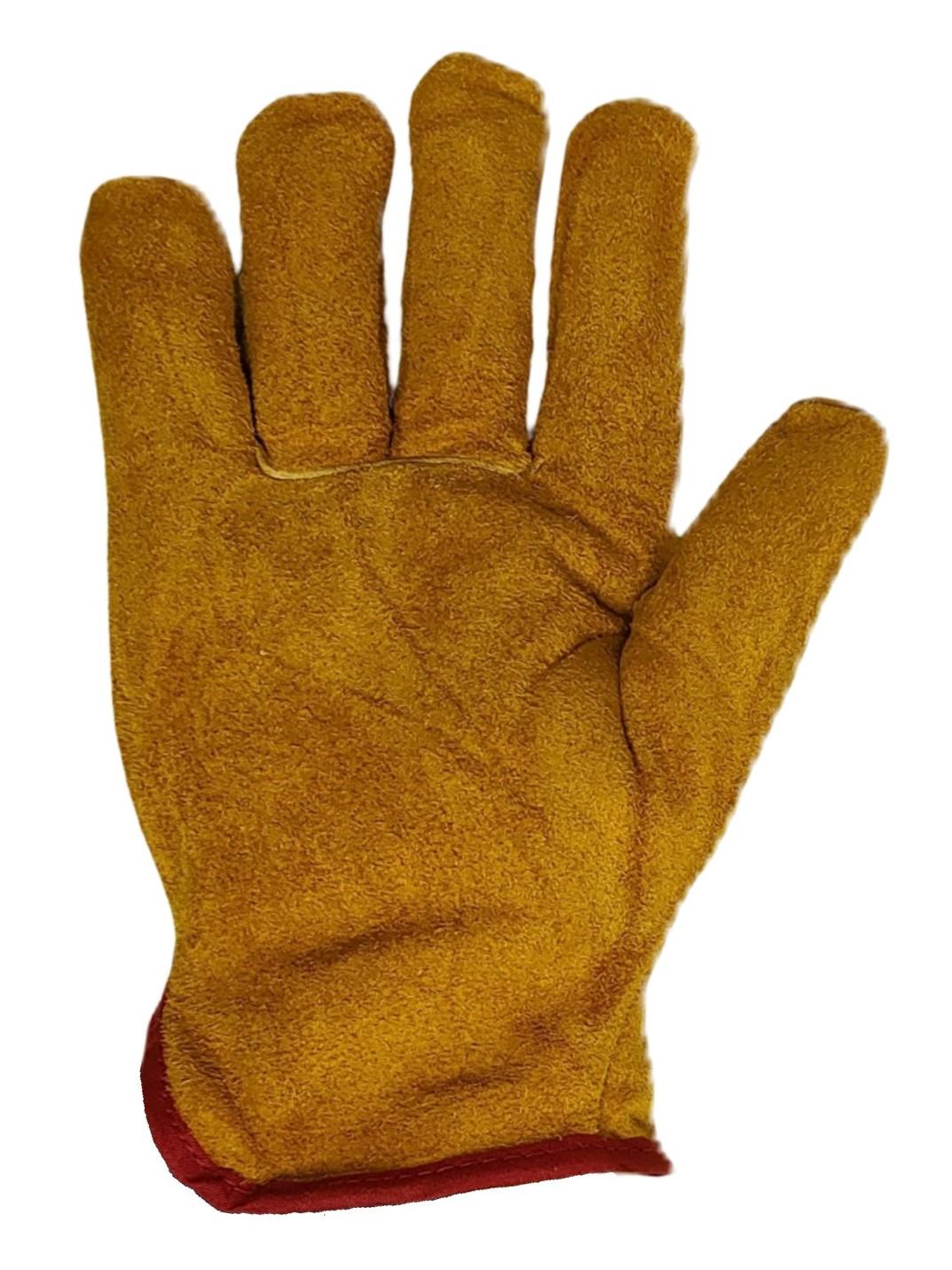 Перчатки рабочие сварщика пятипалые зимние на меху Желтый (485)