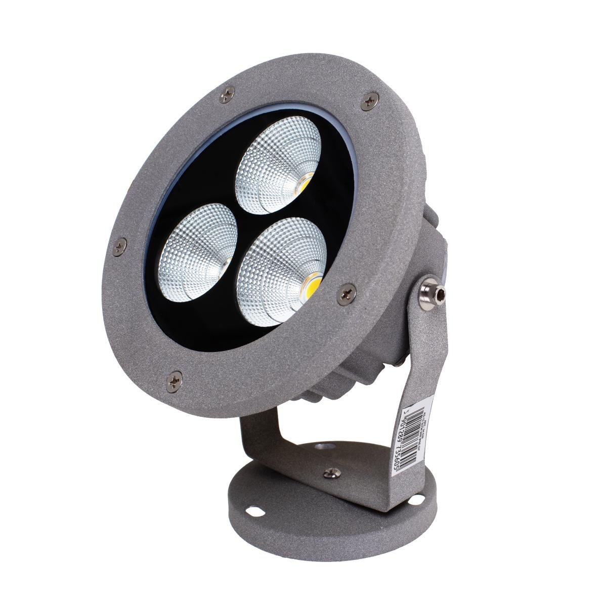 Світильник садовий металевий Brille AS-15 3х7 W WW IP65 GY