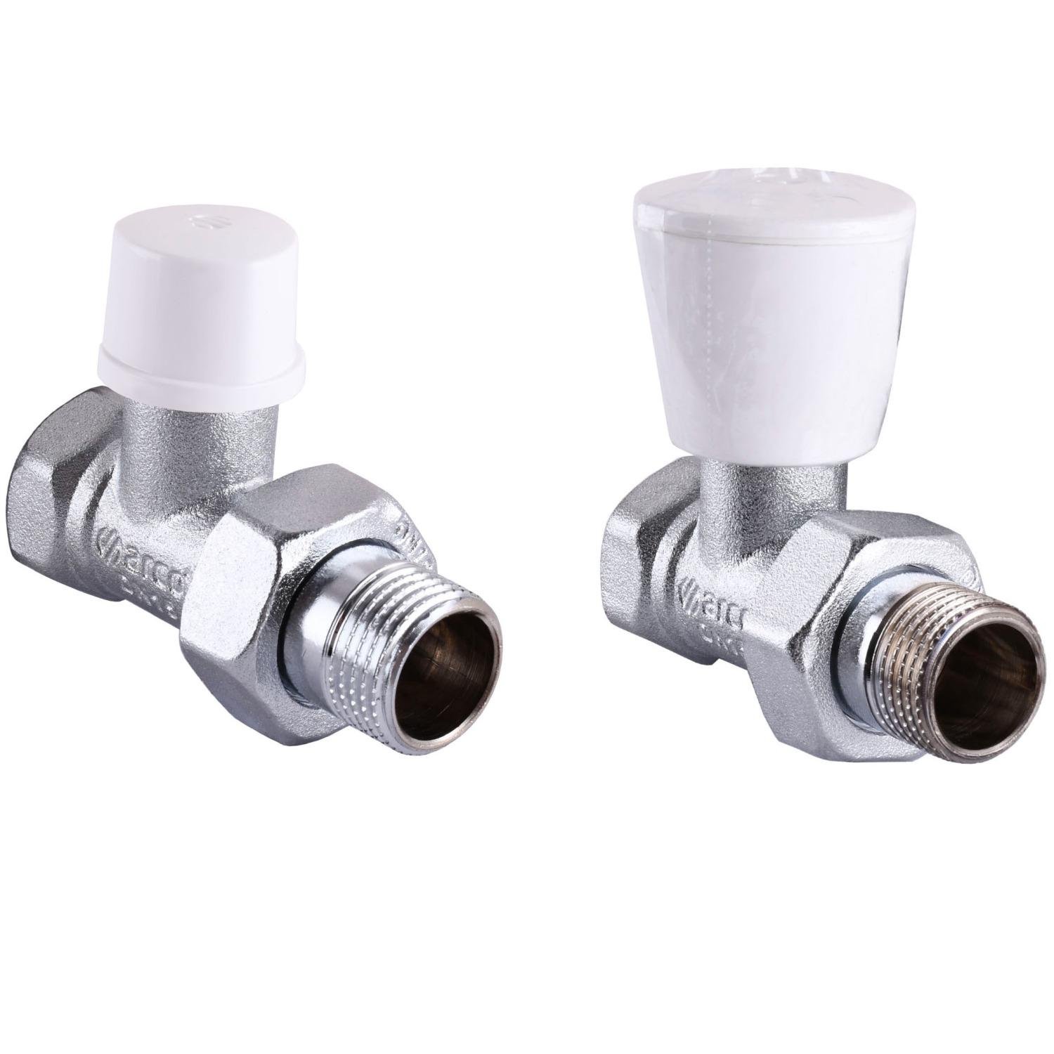 Набор радиаторных кранов прямой Arco KC013&KCM13 1/2"x1/2" с американкой (000008440)