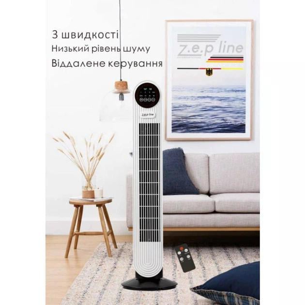 Вентилятор підлоговий Zepline ZP-138 500 Вт 500 Вт 3 швидкості (ZP-139) - фото 4