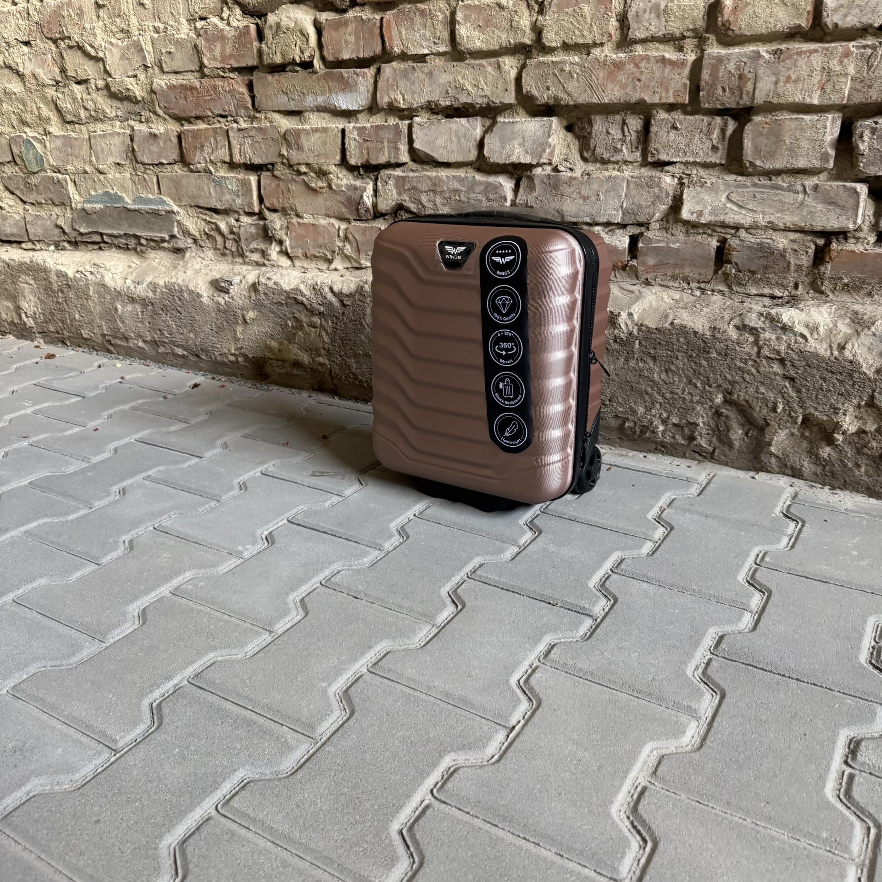 Мини-чемодан Wings PEA01 дорожный XXS Розовое золото (26630757) - фото 4 Мини-чемодан Wings PEA01 дорожный XXS Розовое золото (26630757) - фото 4