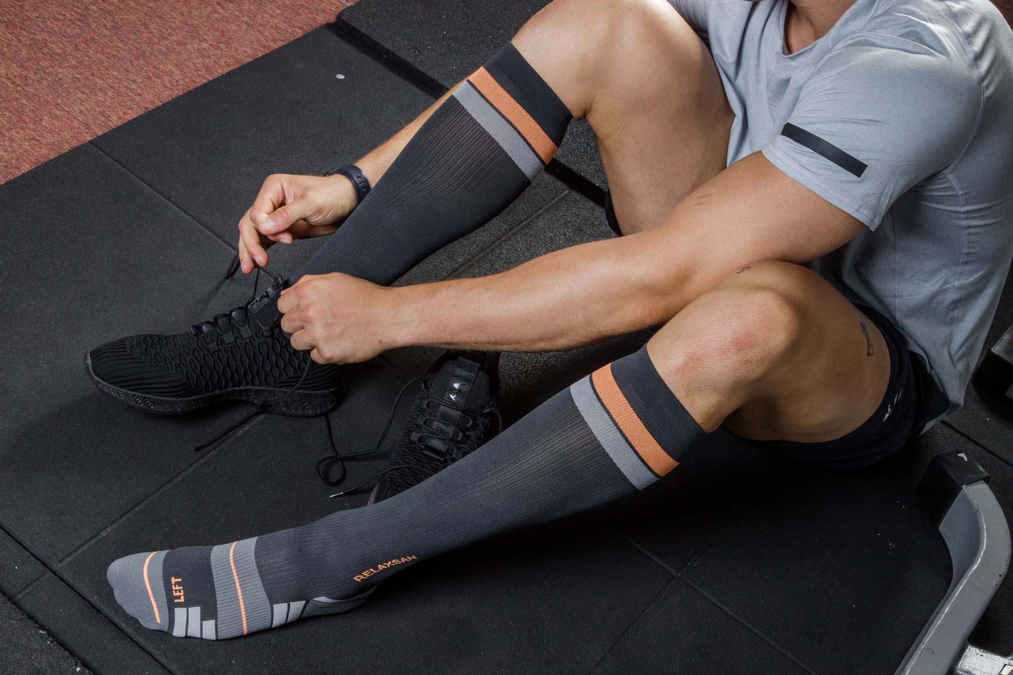 Компрессионные гольфы Relaxsan Sport 1 класс 3S Черно-оранжевый (800GO) - фото 10