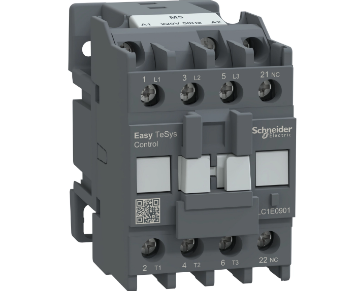 Контактор Schneider Electric 3Р Е 1NО 9А АС3 220V (LC1E0901M5)