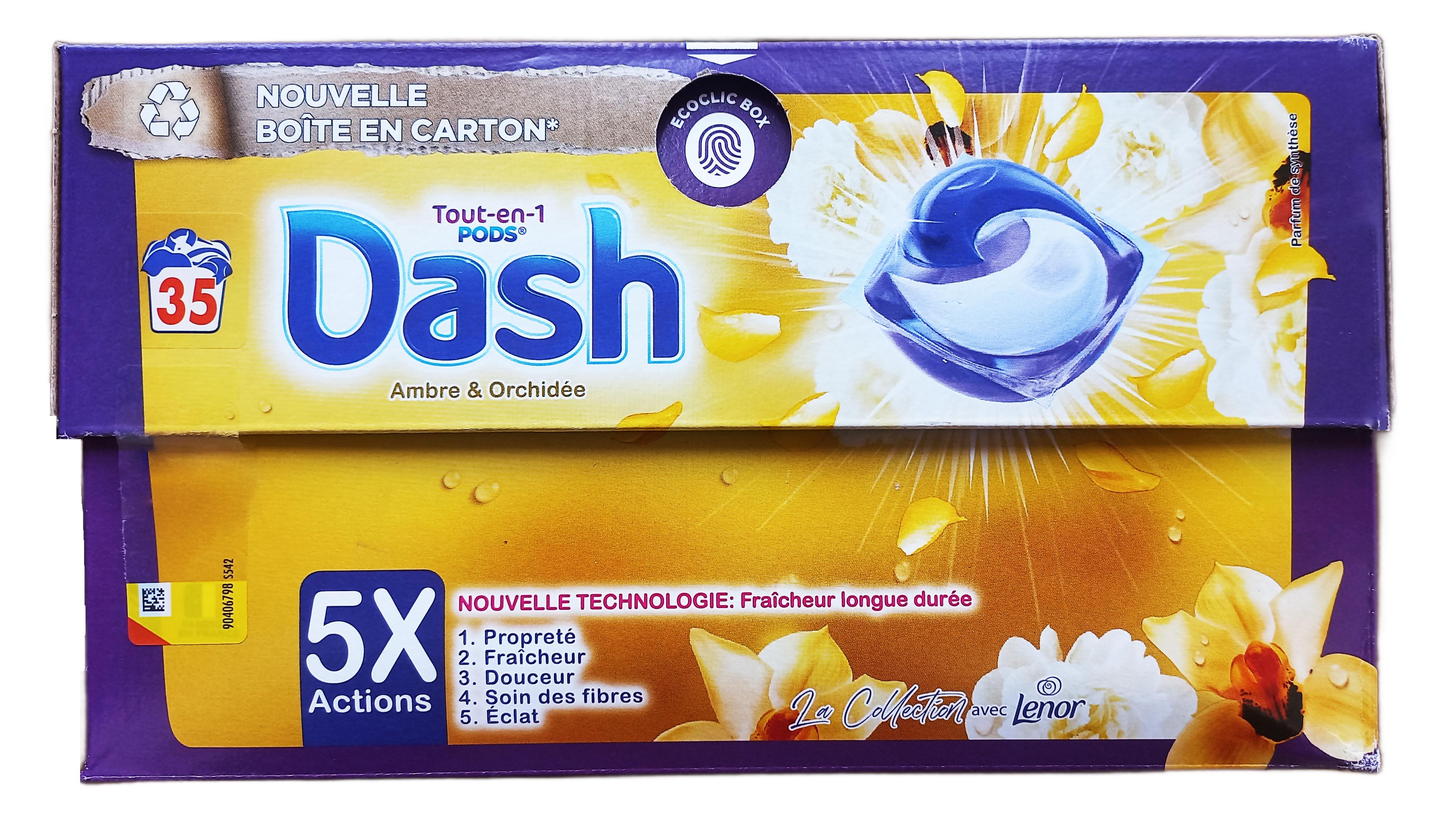 Капсули для прання Dash All in 1 Бурштин та Орхідея 35 прань (129902)