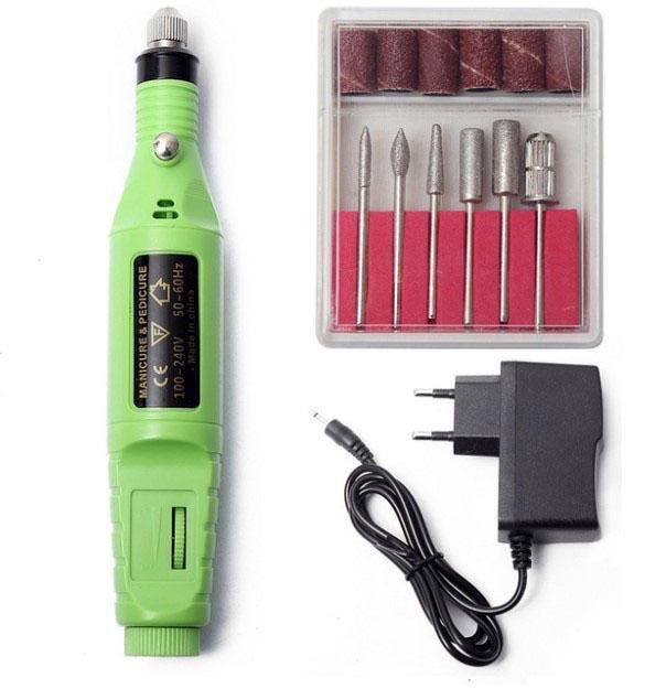 Фрезер для маникюра Nail Drill 15 000 оборотов USB ручка Green