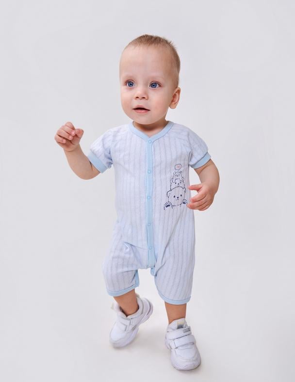 Песочник детский для девочки Smil 100 cotton ажурный кулир 68 см Голубой (111300)