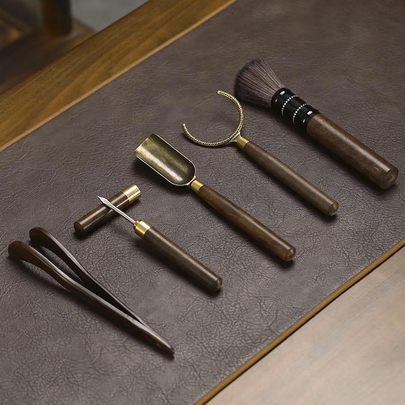 Набір інструментів для чайної церемонії Lesko XKXTJ020 Ваншань для пуера пензлик 5 пр. (24366490) - фото 3