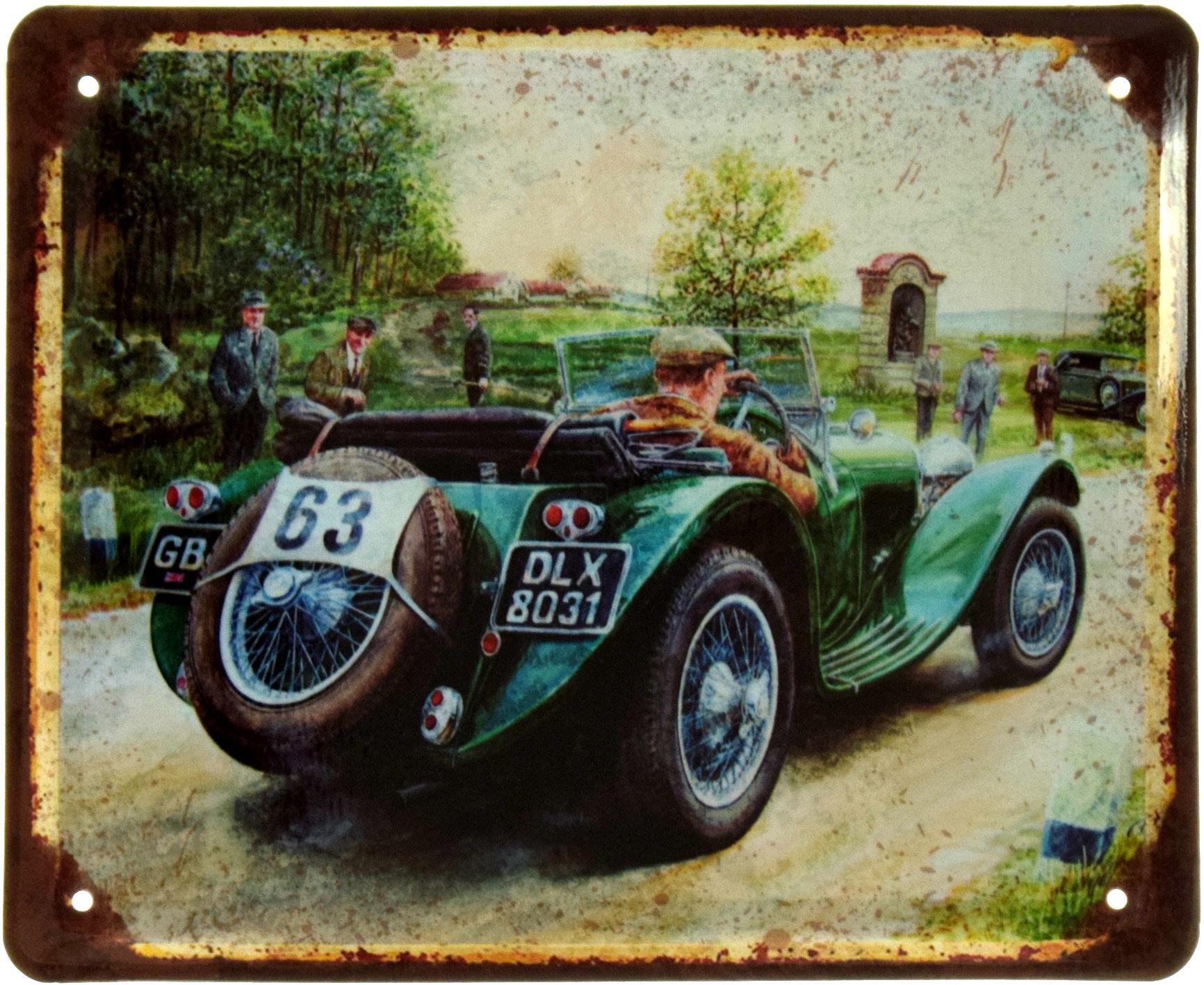 Табличка металева Всесвітні Гонки Riley Nine MPH 18x22 см