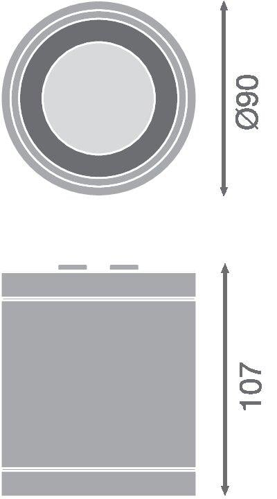 Светильник накладной Ledvanece Led даунлайт 15 W 4000К 1650 lm ⌀ 90 IP65 Белый (4058075768987) - фото 3