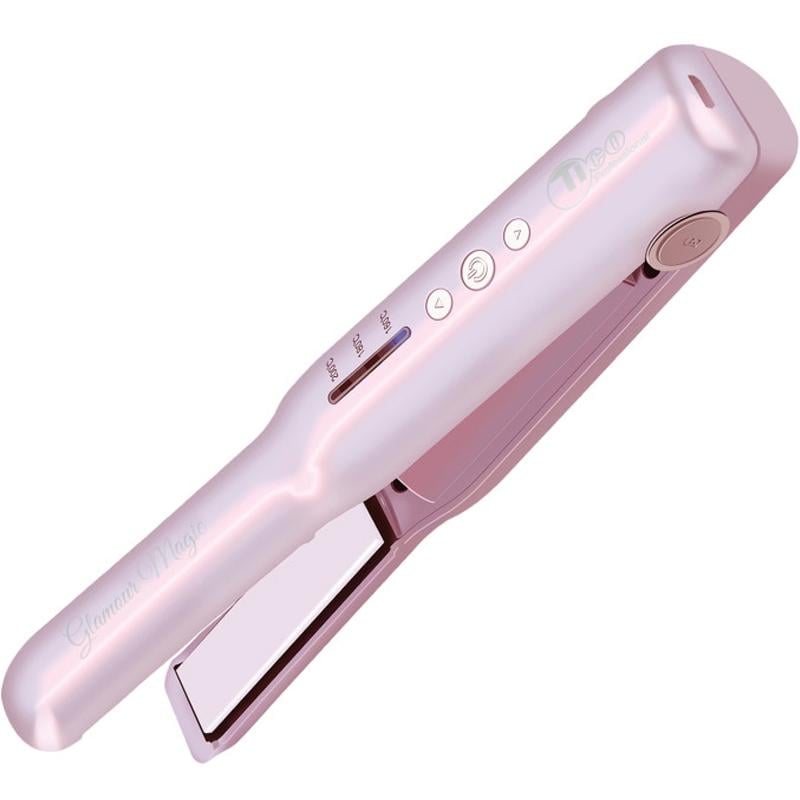 Випрямляч для волосся бездротовий TICO Professional Glamour Magic 100320 3 режими нагріву/LED-дисплей Рожевий (39012)