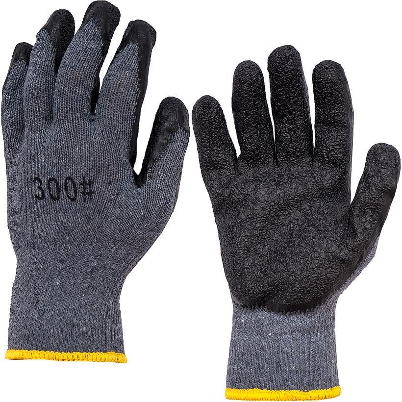 Перчатки рабочие Пена р. 10 Серые с черным (000001243)