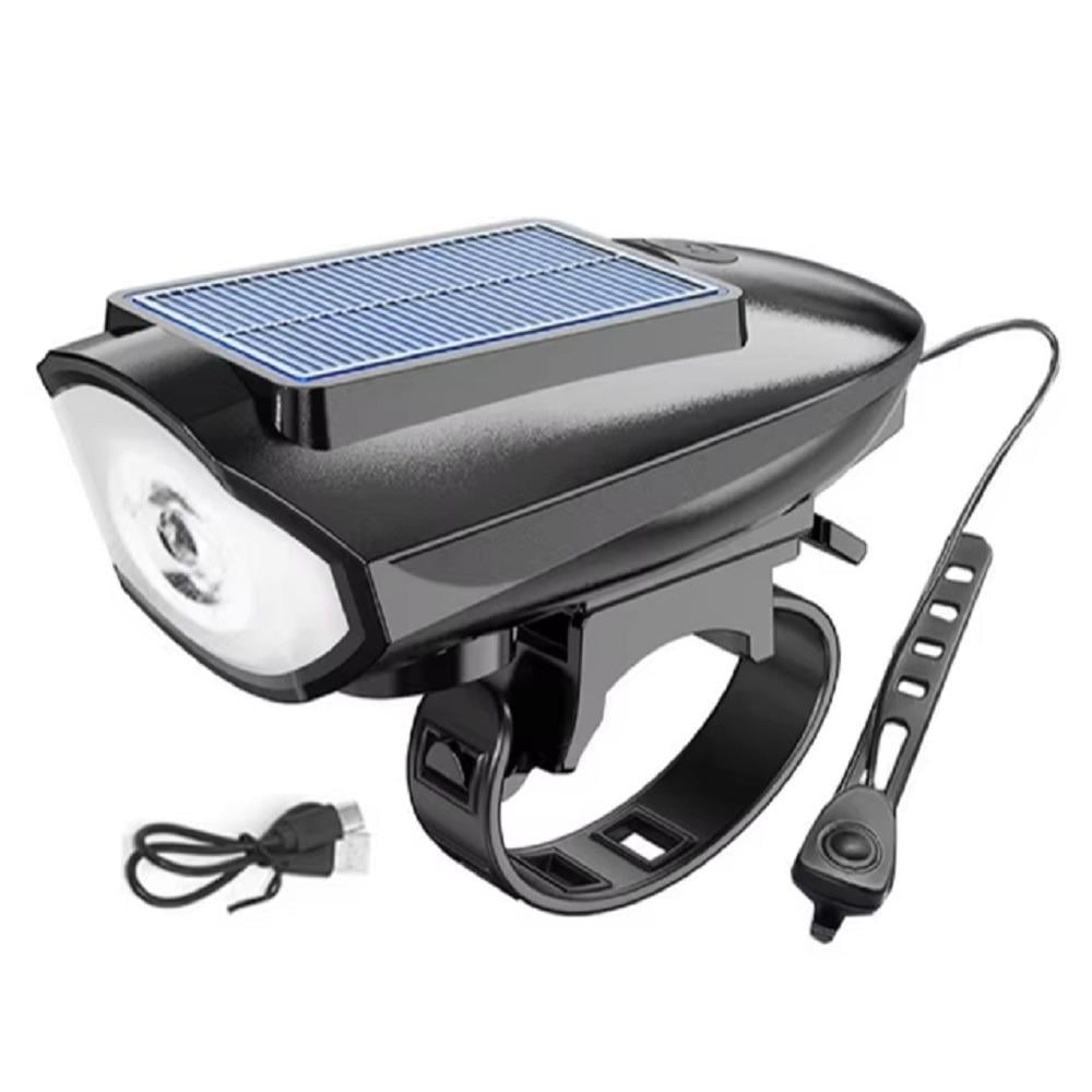 Фонарик аккумуляторный VL97757 USB солнечная панель для велосипеда
