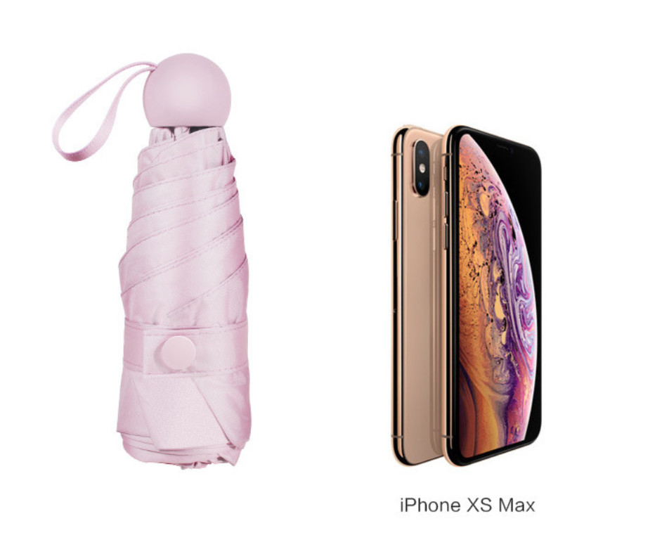 Парасоля складна 5499 95 см Бежевий (4228333) - фото 3