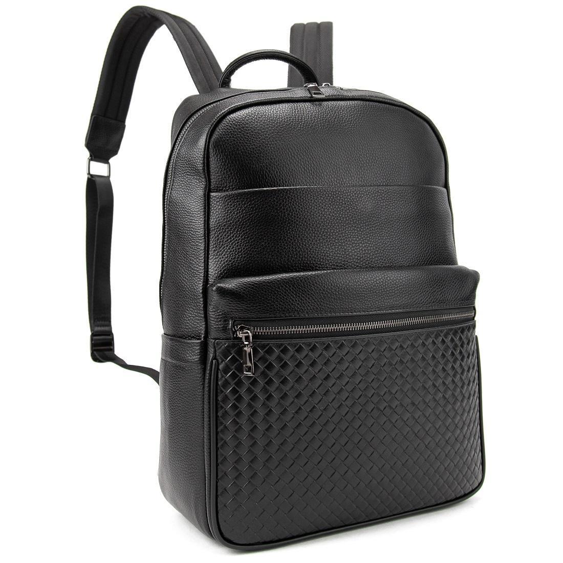 Рюкзак мужской кожаный Tiding Bag A25F-2418A Черный (2656559061)