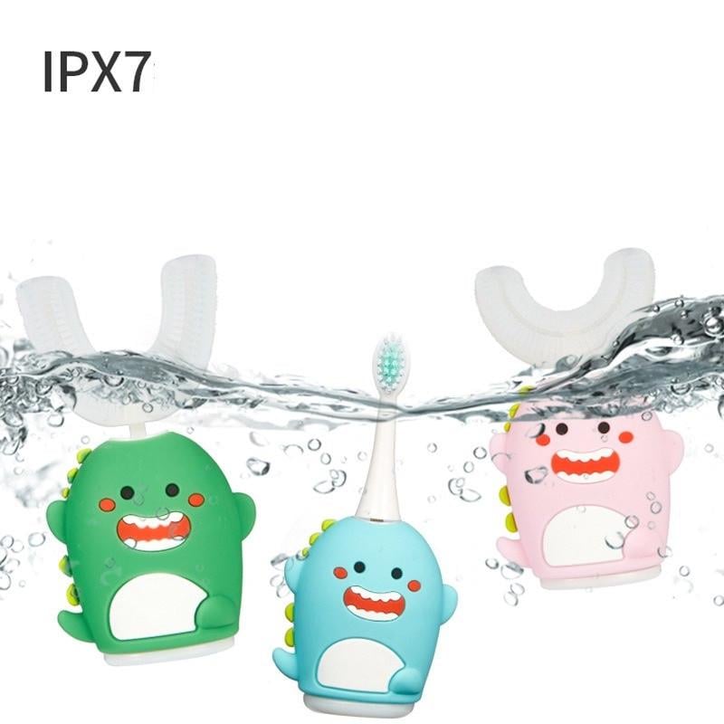 Електрична зубна щітка-капа дитяча ультразвукова типу U із силікону для дітей Блакитний (000402) - фото 2 Електрична зубна щітка-капа дитяча ультразвукова типу U із силікону для дітей Блакитний (000402) - фото 2