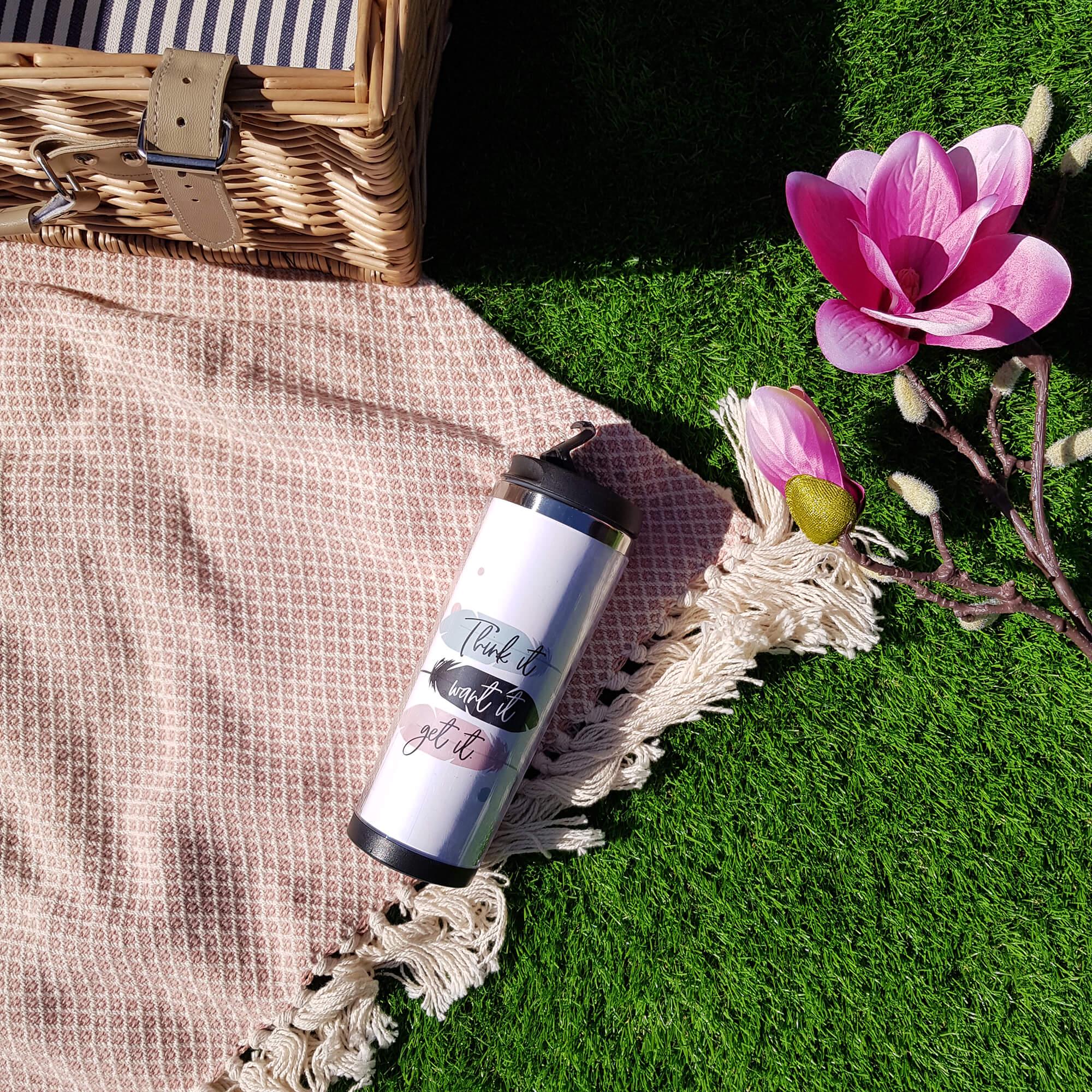 Термокружка с принтом "Think it Want it Get it" 380 мл - фото 2 Термокружка с принтом "Think it Want it Get it" 380 мл - фото 2