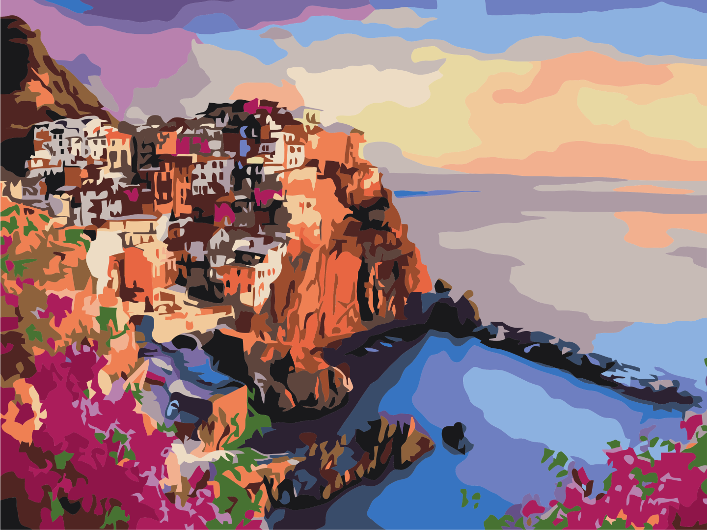 Картина по номерам Brushme Яркие краски Сицилии 40x50 см (BS35801)