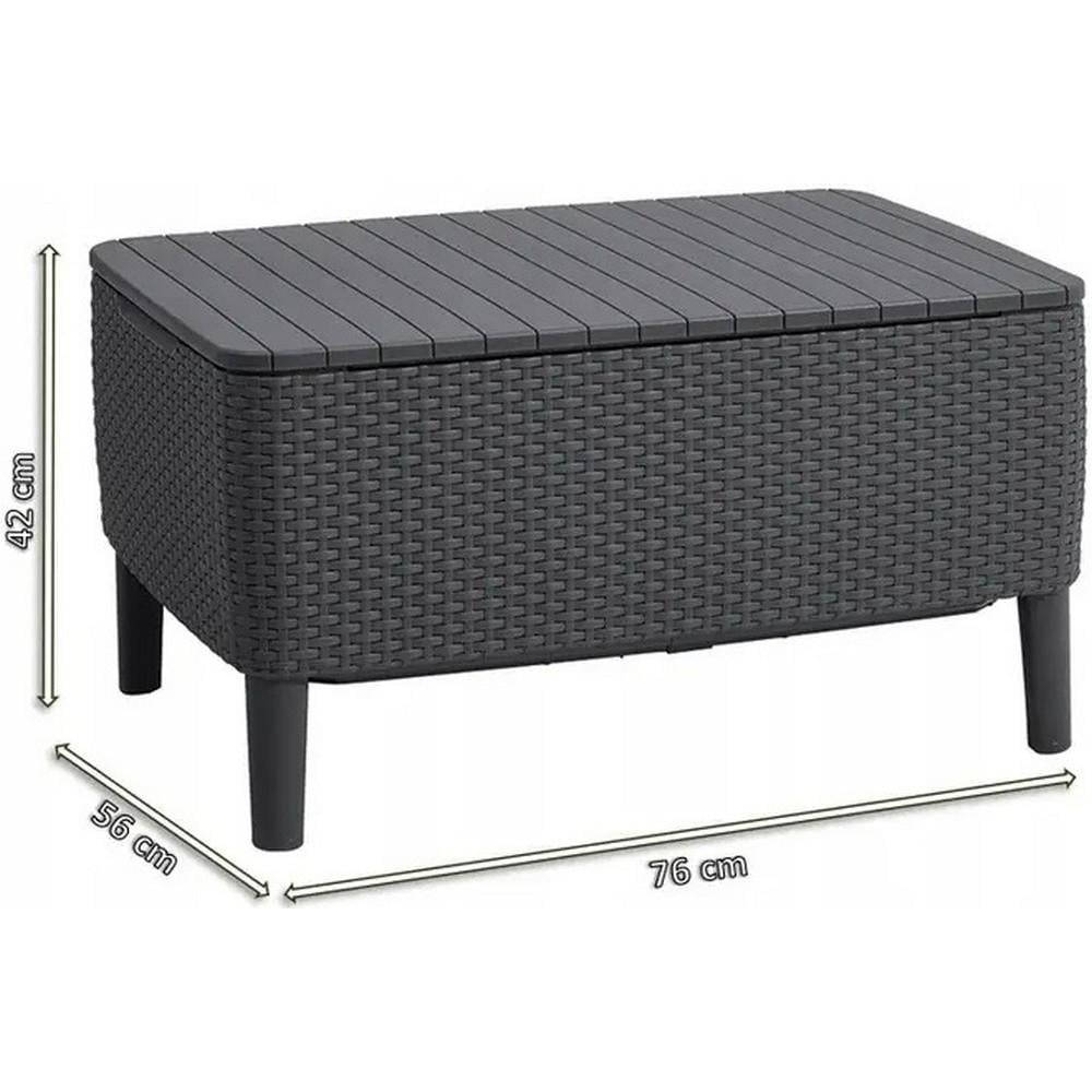 Стол-сундук садовый Keter Salemo table Графитовый (244102) - фото 4