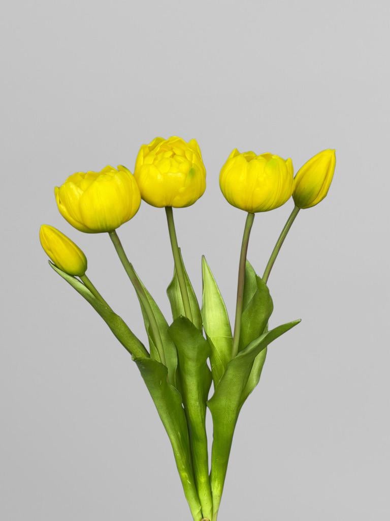 Букет искусственных тюльпанов из латекса 5 шт. 44 см Желтый (К07057) Букет искусственных тюльпанов из латекса 5 шт. 44 см Желтый (К07057)