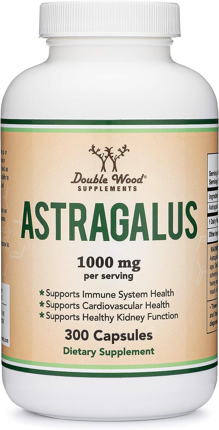 Экстракт астрагала Double Wood Supplements Astragalus 1000 mg 300 capsules