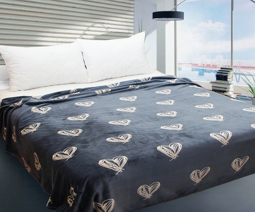 Плед TAGtextil велсофт Сердца 200х220 см (ALM1902) Плед TAGtextil велсофт Сердца 200х220 см (ALM1902)