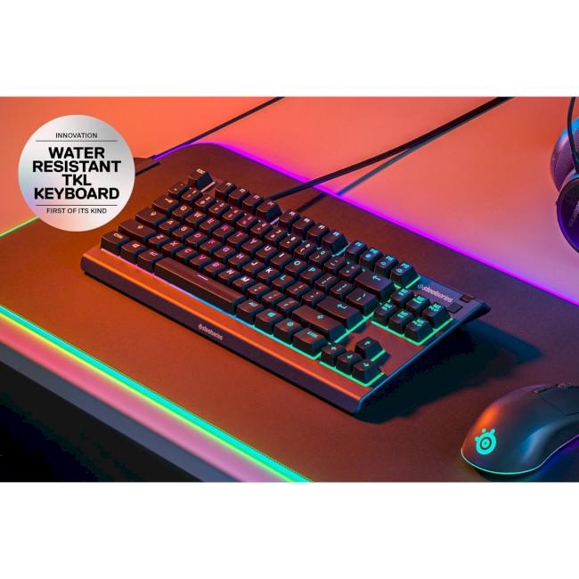 Клавіатура мембранна SteelSeries Apex 3 TKL UA з RGВ-підсвічуванням Чорний (64831) - фото 4