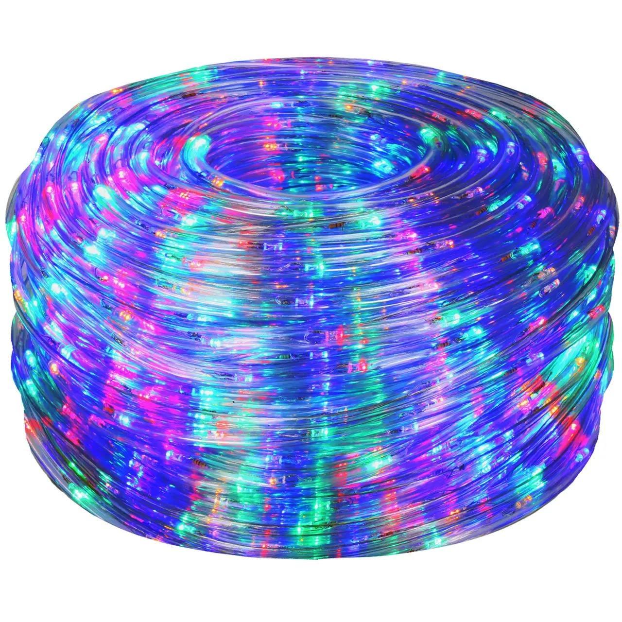 Гирлянда светодиодная уличная дюралайт мульти 100 м прозрачный шланг (1518249793) - фото 9