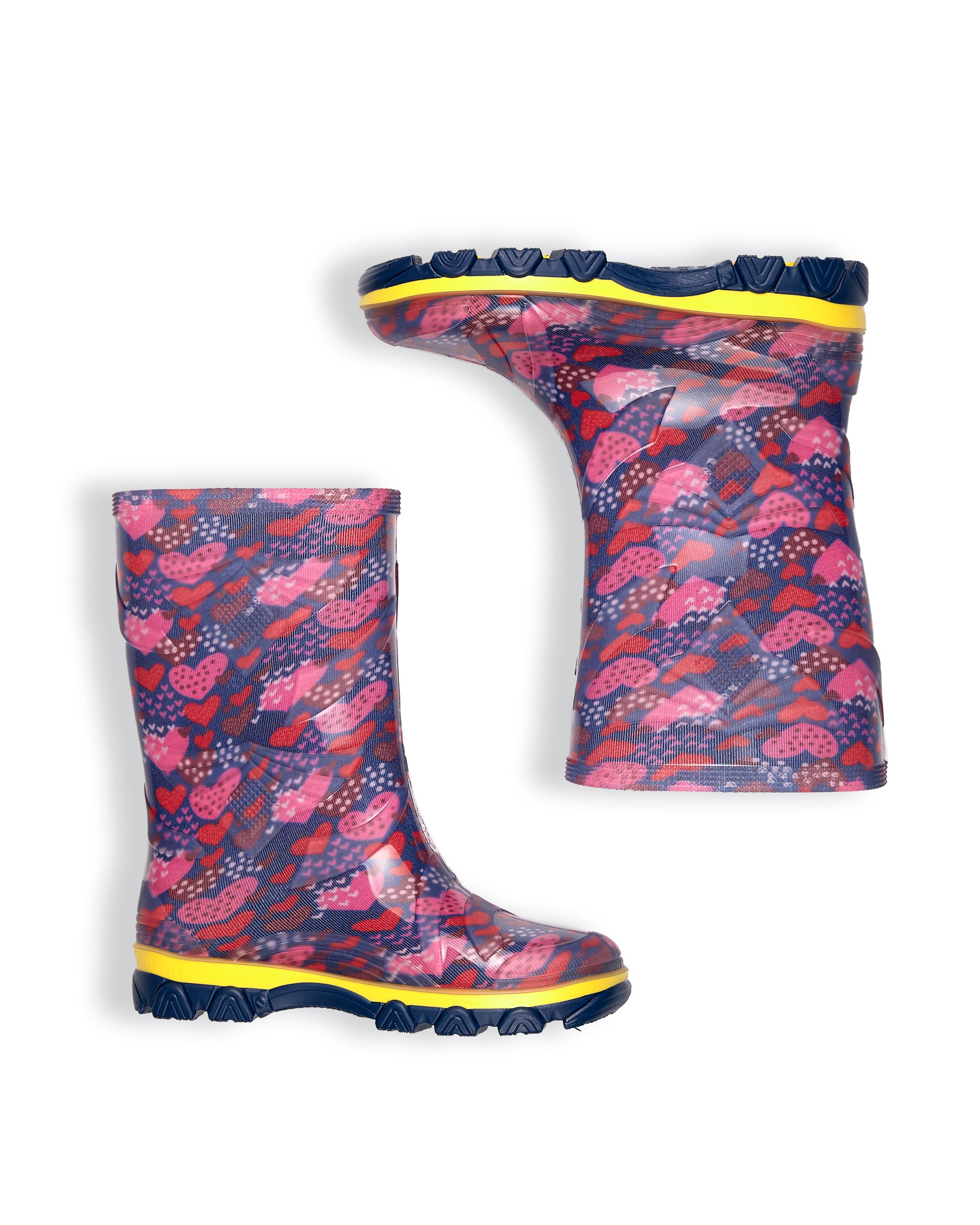 Дитячі гумові чоботи для дівчинки Litma р. 35 Сердечка рожеві на синьому фоні - фото 5 Дитячі гумові чоботи для дівчинки Litma р. 35 Сердечка рожеві на синьому фоні - фото 5
