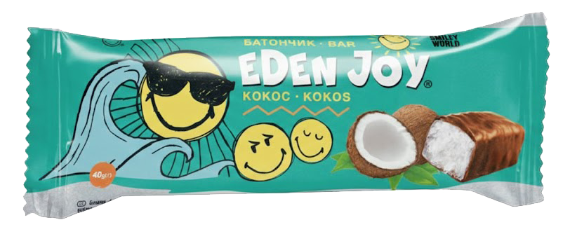 Батончик SmileyWorld Еден Джой кокос 40 г (214526) Батончик SmileyWorld Еден Джой кокос 40 г (214526)
