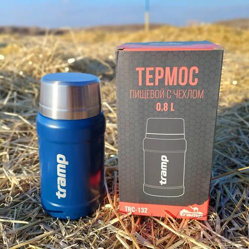 Термос Tramp харчовий з широким горлом у чохлі 9,7х9,7х19 см 0,8 л (UTRC-132-blue) - фото 9