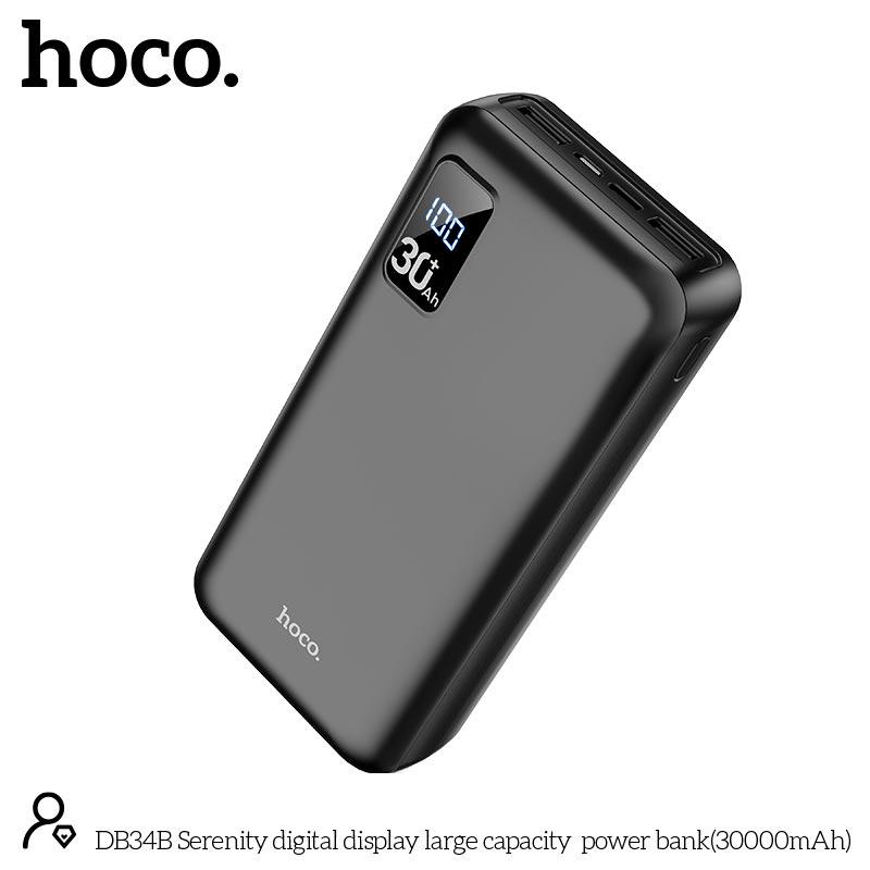 Портативное зарядное устройство Hoco Serenity Digital Display Large Capacity DB34B 30000 mAh Black (10307291) - фото 5