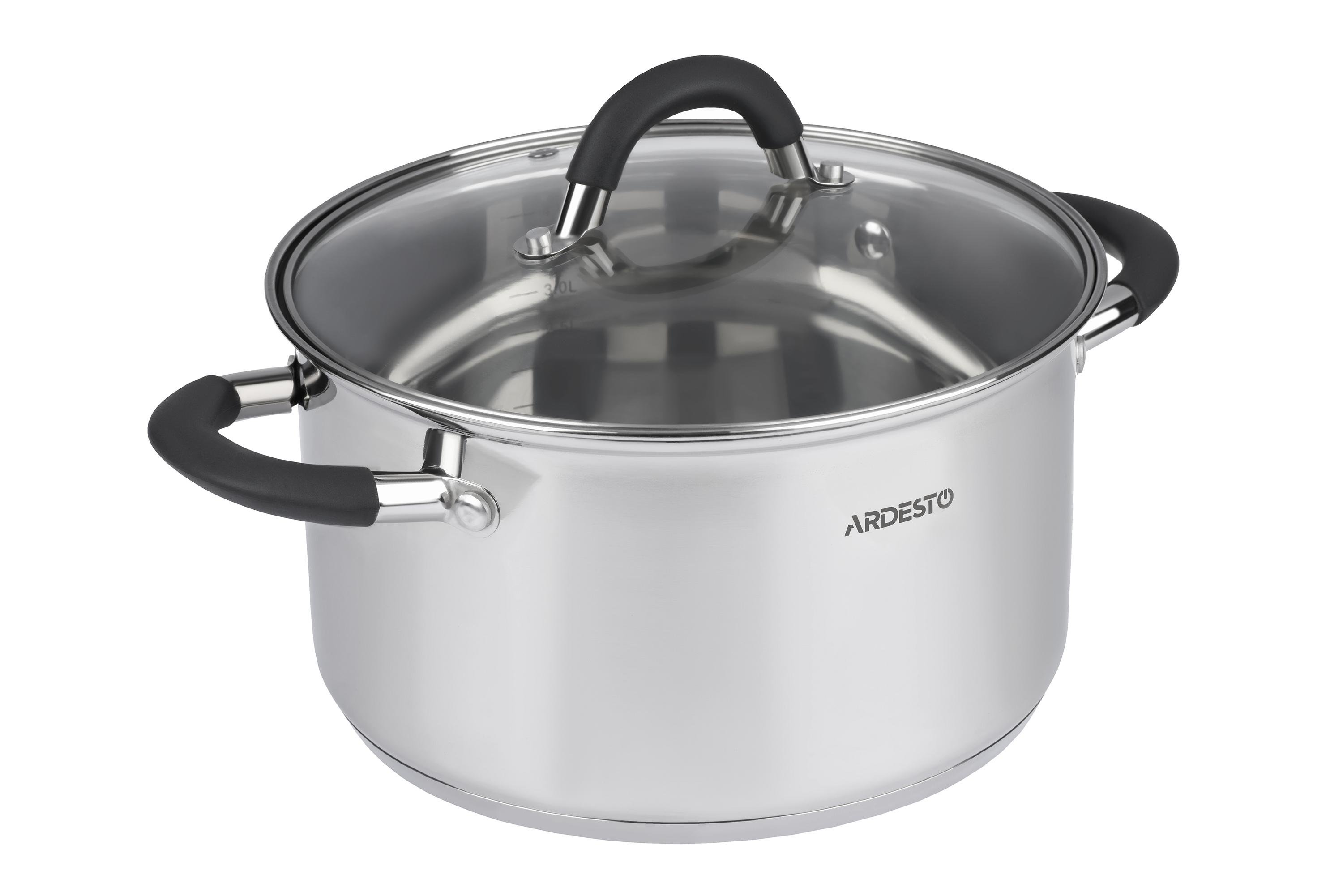 Кастрюля Ardesto AR1947CS Salerno из нержавеющей стали 3,6 л (572596)