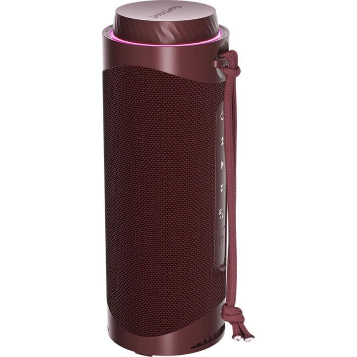 Портативная колонка 30W с Bluetooth 5.3 LED и IPX7 Темно-красный (623805) - фото 3