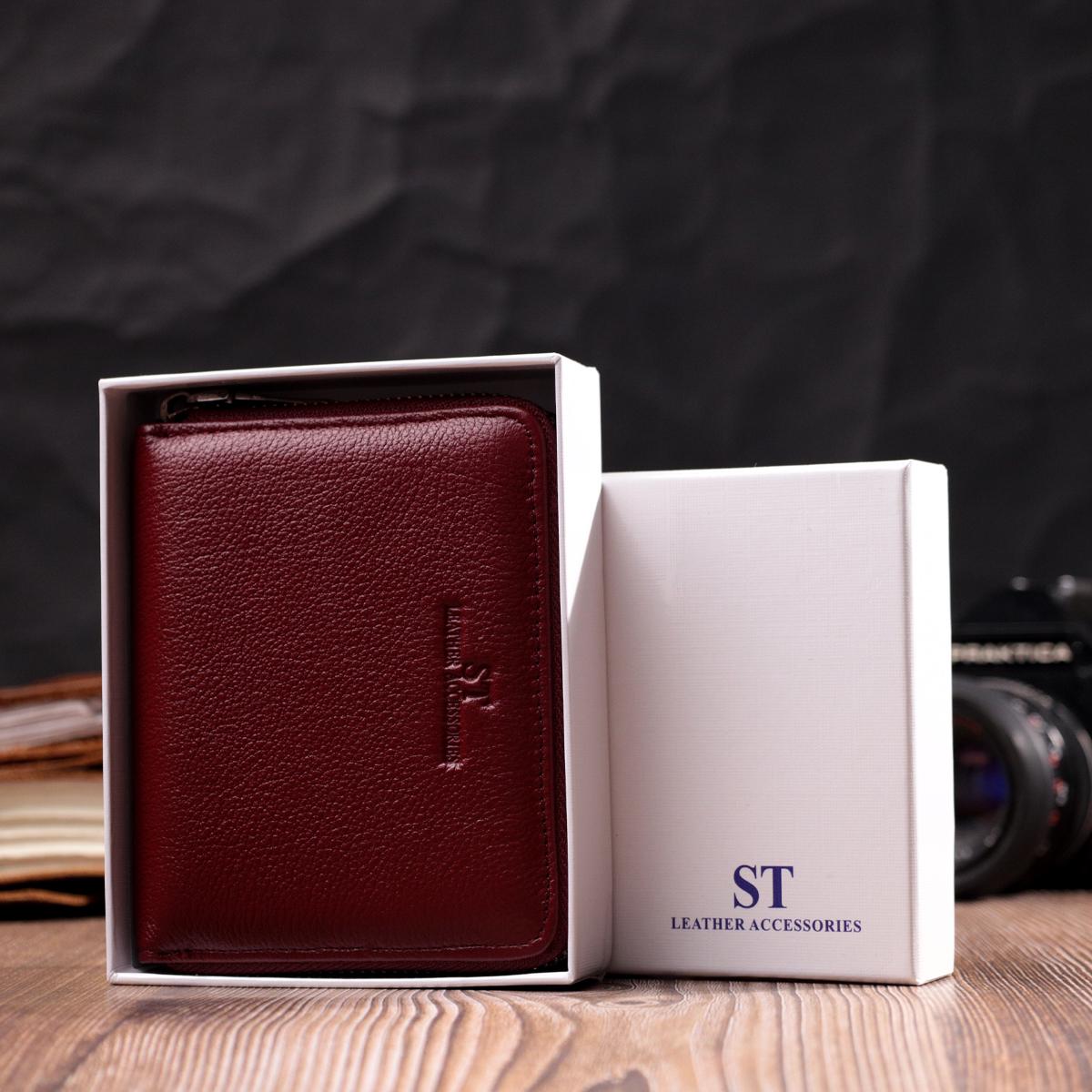 Гаманець жіночий шкіряний ST Leather 22450 Бордовий - фото 9