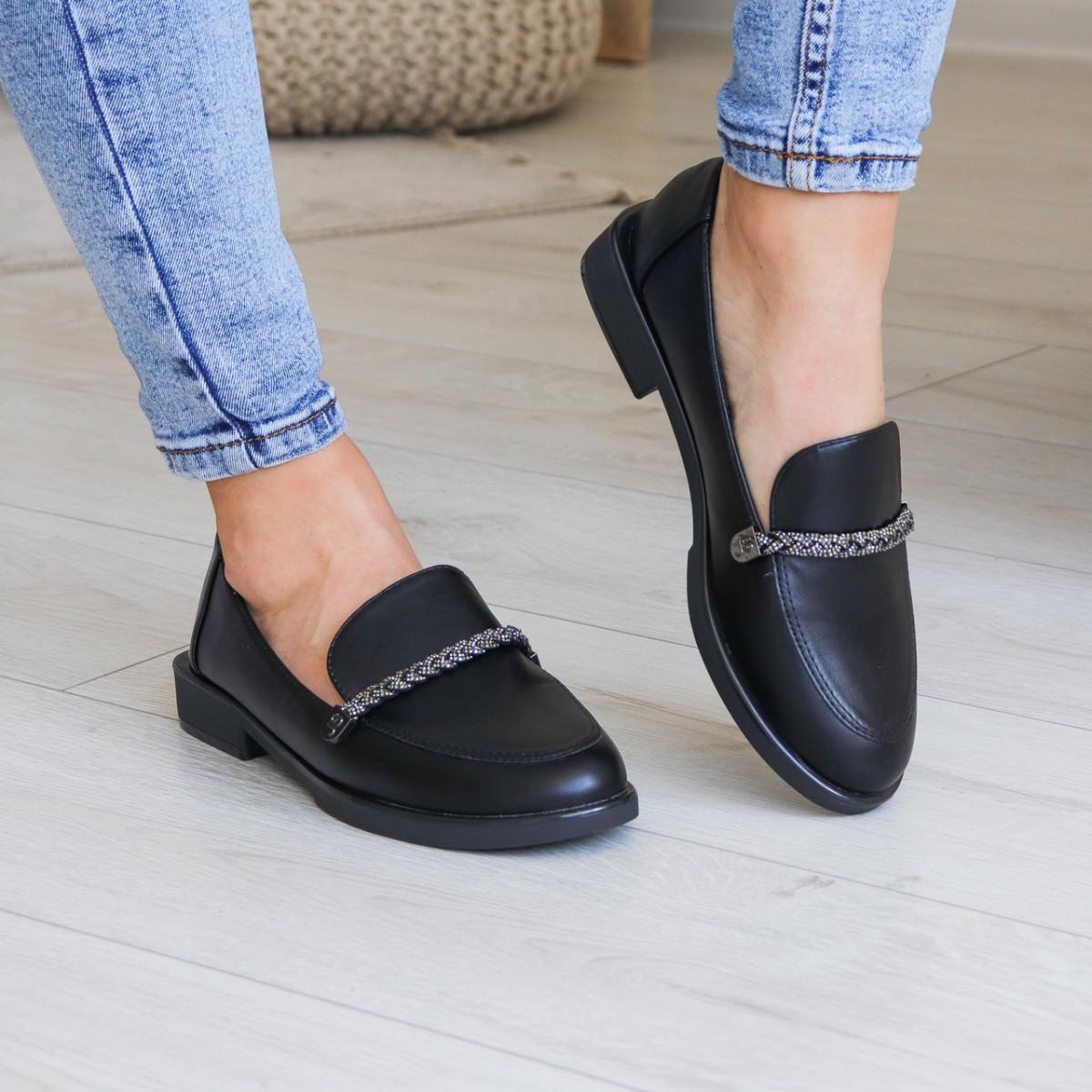 Лоферы женские Fashion р. 39 25 см Черный (3185)