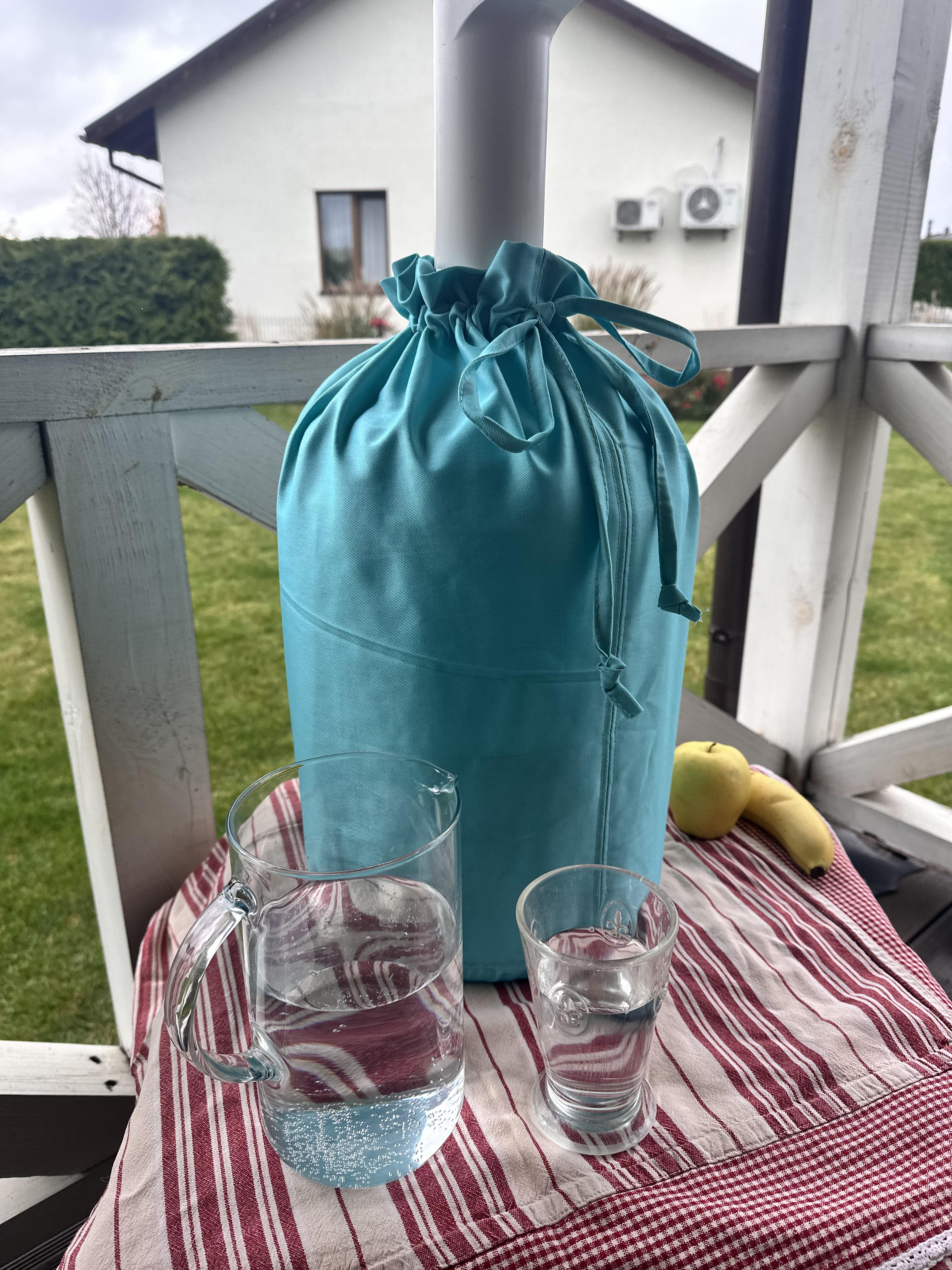 Чохол текстильний котоновий однотонний на пластиковий бутль 19 л Ментоловий - фото 6 Чохол текстильний котоновий однотонний на пластиковий бутль 19 л Ментоловий - фото 6