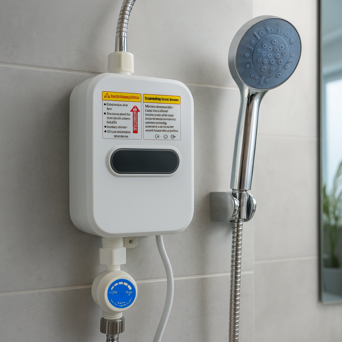 Водонагреватель-душ электрический термостатический TEMMAX RX-021 проточный с краном (24 10693051) - фото 3