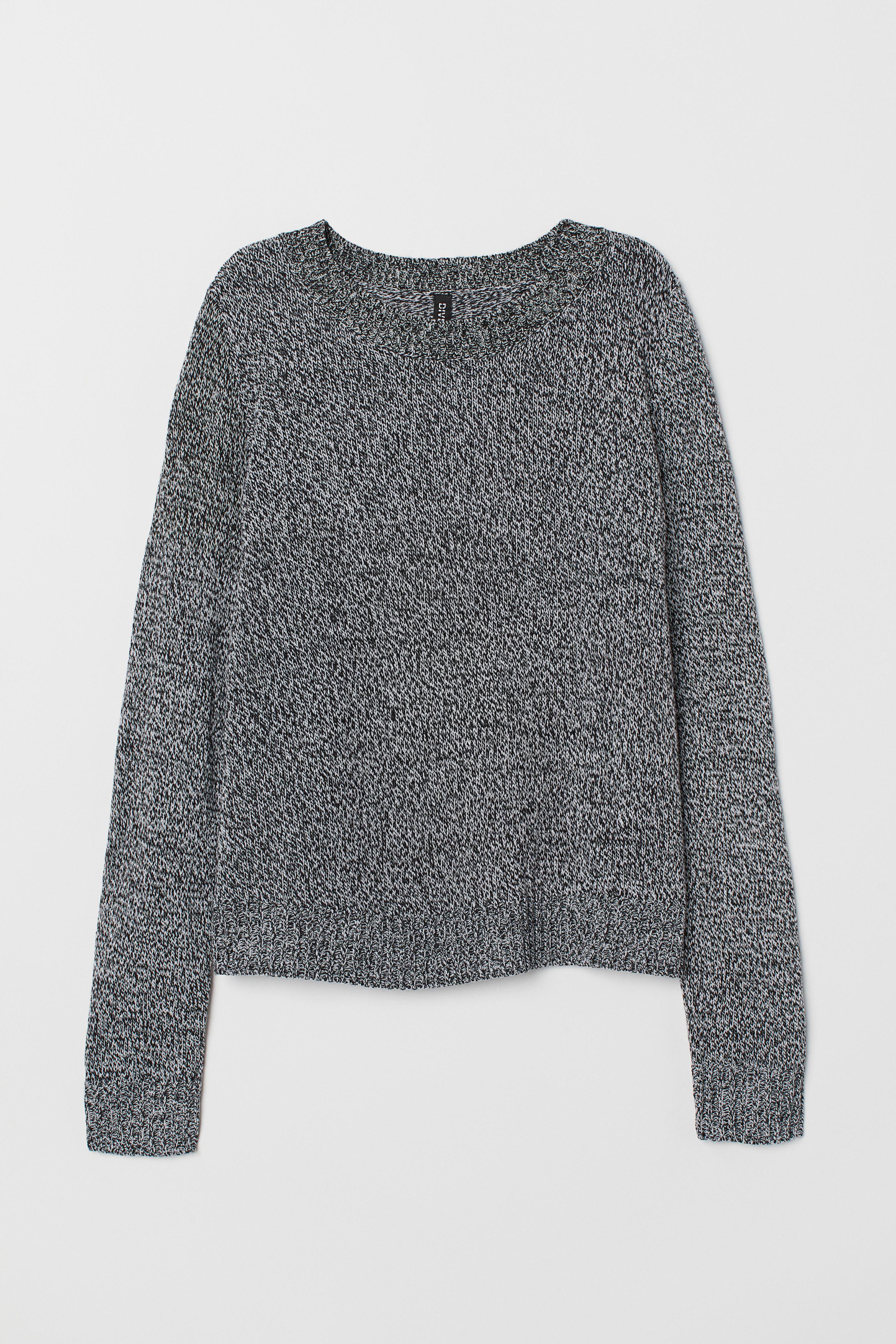 Джемпер H&M XS Черный меланж (6798530)