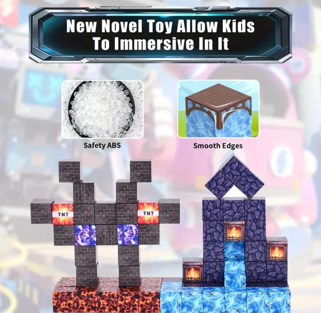 Конструктор магнітний Minecraft Варден в підземному замку 100 кубиків - фото 2