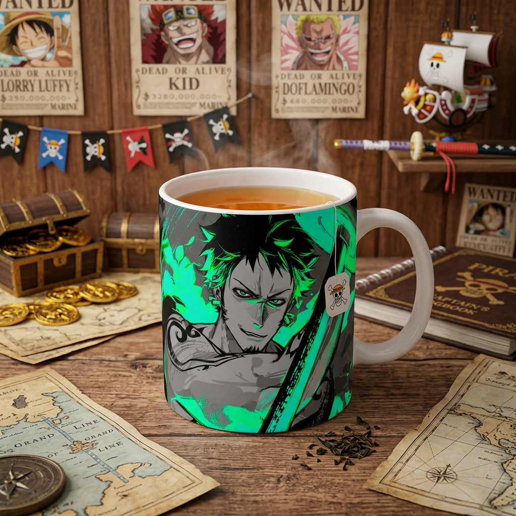 Чашка керамическая One Piece Трафальгар Ло 330 мл Белый (51181-702)