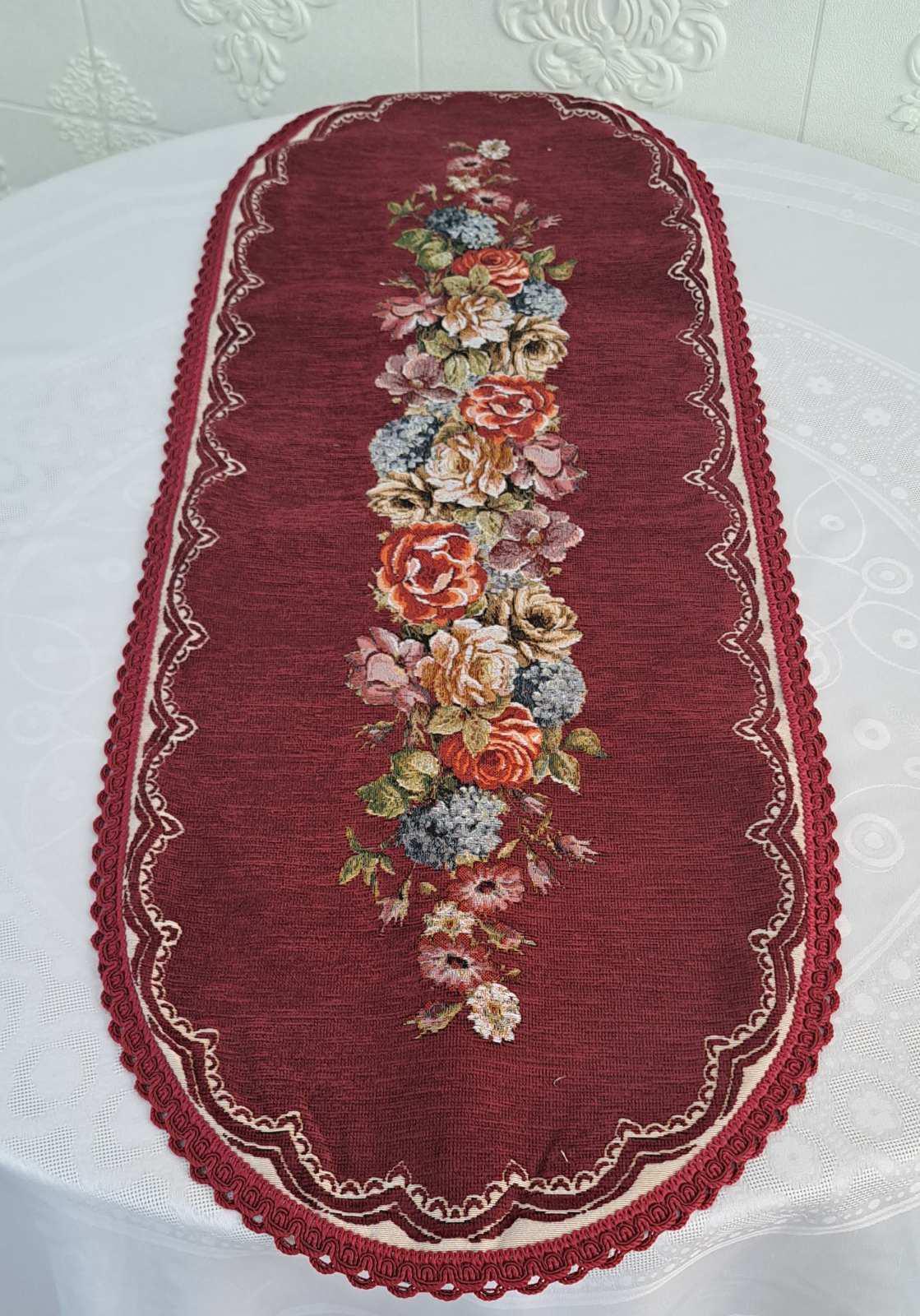 Доріжка велюрова Sagol 40x100 см OV St-154 Bordo (CN21910)