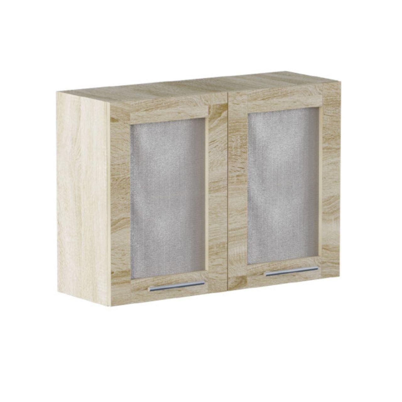 Кухня секция Эверест Эко 80 Верх Витрина 800х575х296 мм Сонома/Сонома (eko-302)