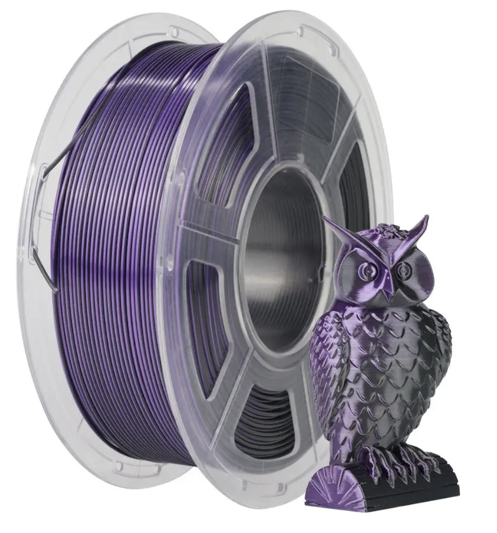 Пластик для 3D-принтера SUNLU PLA PLUS Dual Color Silk 1 кг Black/Purple (18139143A) Пластик для 3D-принтера SUNLU PLA PLUS Dual Color Silk 1 кг Black/Purple (18139143A)