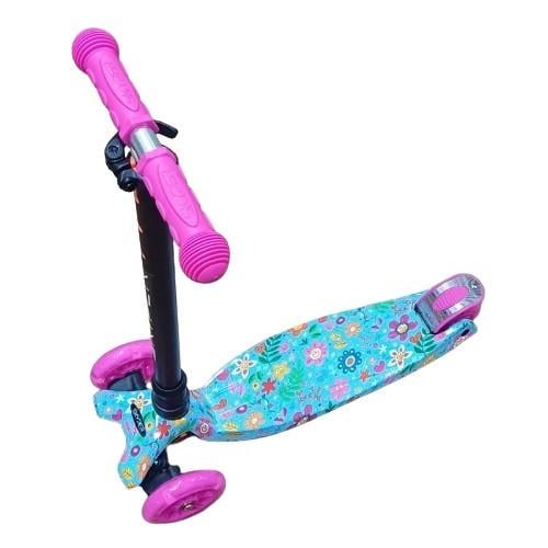 Самокат трехколесный Skyper MAXI дека-цветы руль Сиреневый (113-74156)